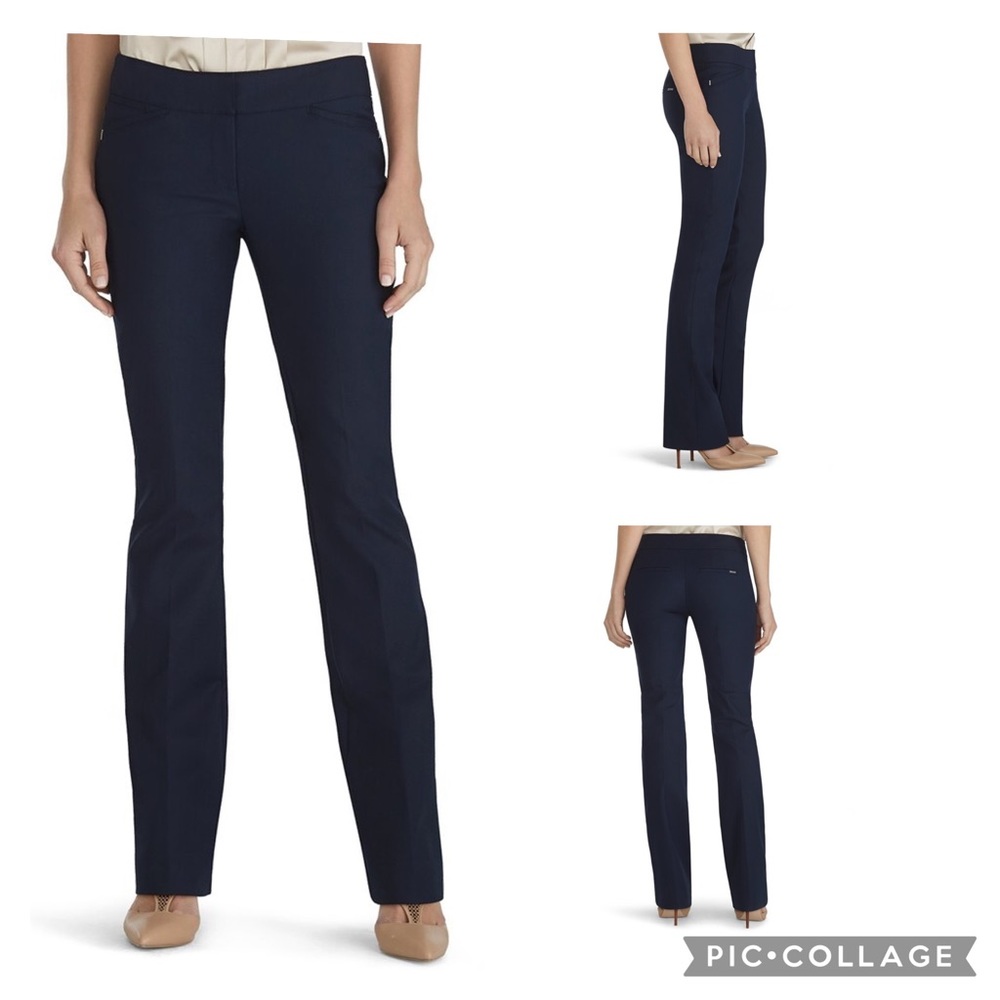 White House Black Market Perfect Form Navy Mini Bootcut Pants
